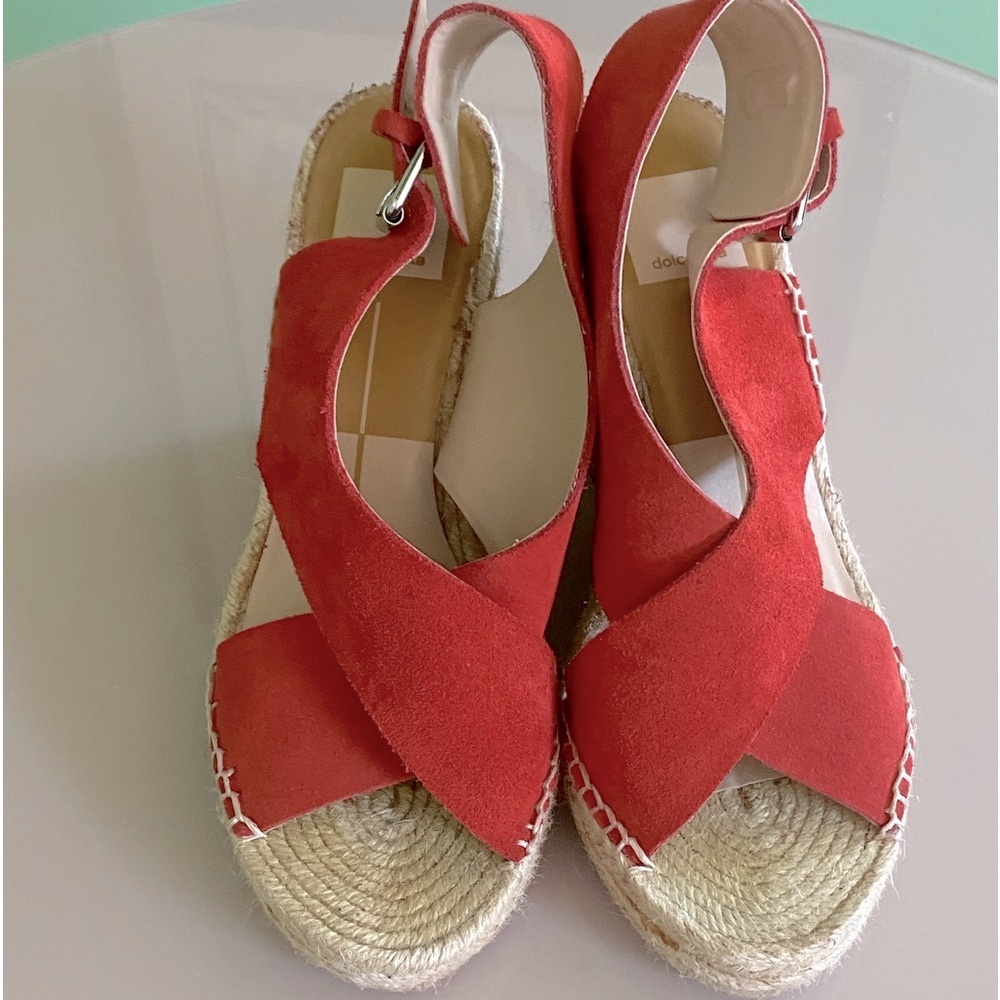 Dolce Vita Burnt Orange High Wedge Espadrilles